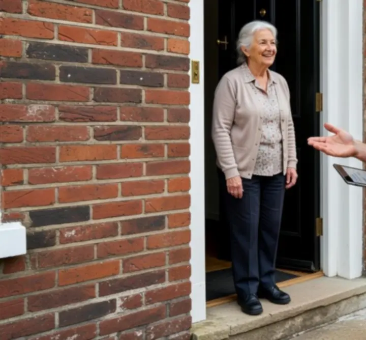 Support professional visiting a customer onsite
